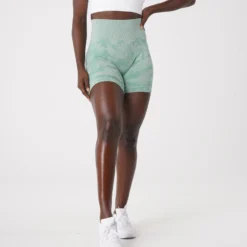 Sage Green Camo Seamless Shorts -NVGTN Store DSC01823
