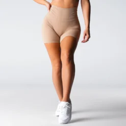 Beige Signature 2.0 Shorts -NVGTN Store DSC02043