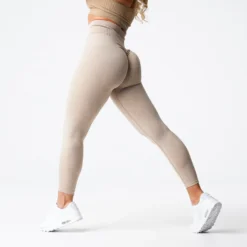 Beige Scrunch Seamless Leggings 8 Beige Scrunch Seamless Leggings -NVGTN Store DSC02173