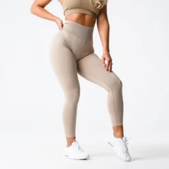 Beige Scrunch Seamless Leggings 9 Beige Scrunch Seamless Leggings -NVGTN Store DSC02174