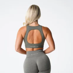 Khaki Green Pursuit Seamless Bra