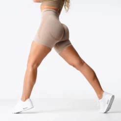 Beige Contour Seamless Shorts -NVGTN Store DSC02437