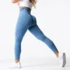 Sky Blue Scrunch Seamless Leggings -NVGTN Store DSC02450