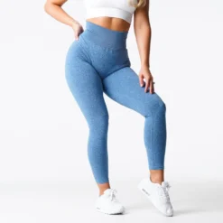 Sky Blue Scrunch Seamless Leggings -NVGTN Store DSC02452