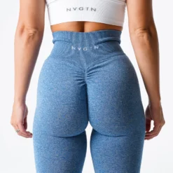 Sky Blue Scrunch Seamless Leggings -NVGTN Store DSC02453