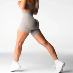 Taupe Lift Seamless Shorts -NVGTN Store DSC02566