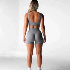 Grey Harmony Ribbed Seamless Bra -NVGTN Store DSC02682