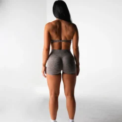 Taupe Breakthrough Stunner Seamless Halter Bra -NVGTN Store DSC02787