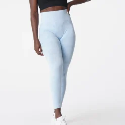 Icy Blue Camo Seamless Leggings -NVGTN Store DSC03005
