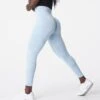Icy Blue Camo Seamless Leggings -NVGTN Store DSC03008