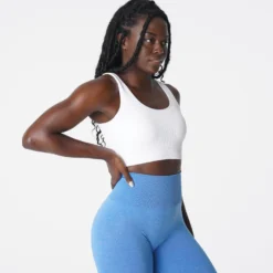 White Desire Ribbed Seamless Bra -NVGTN Store DSC03084