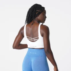 White Desire Ribbed Seamless Bra