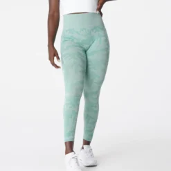 Sage Green Camo Seamless Leggings -NVGTN Store DSC03097