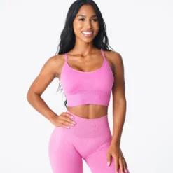 Bubble Gum Pink Flourish Seamless Bra
