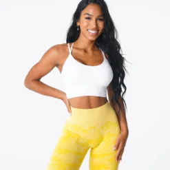 White Flourish Seamless Bra