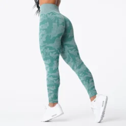 Forest Green Camo Seamless Leggings -NVGTN Store DSC03383