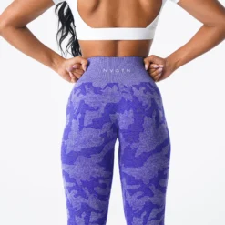 Electric Blue Camo Seamless Leggings -NVGTN Store DSC03388