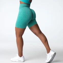 Turquoise Scrunch Seamless Shorts