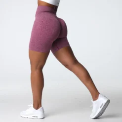 Maroon Scrunch Seamless Shorts