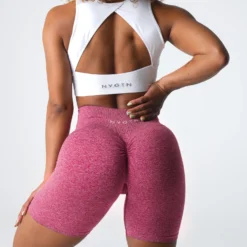 Crimson Scrunch Seamless Shorts 7 Crimson Scrunch Seamless Shorts -NVGTN Store DSC03574 2