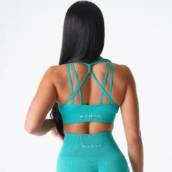 Turquoise Galaxy Ribbed Seamless Bra -NVGTN Store DSC03591