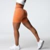 Burnt Orange Scrunch Seamless Shorts