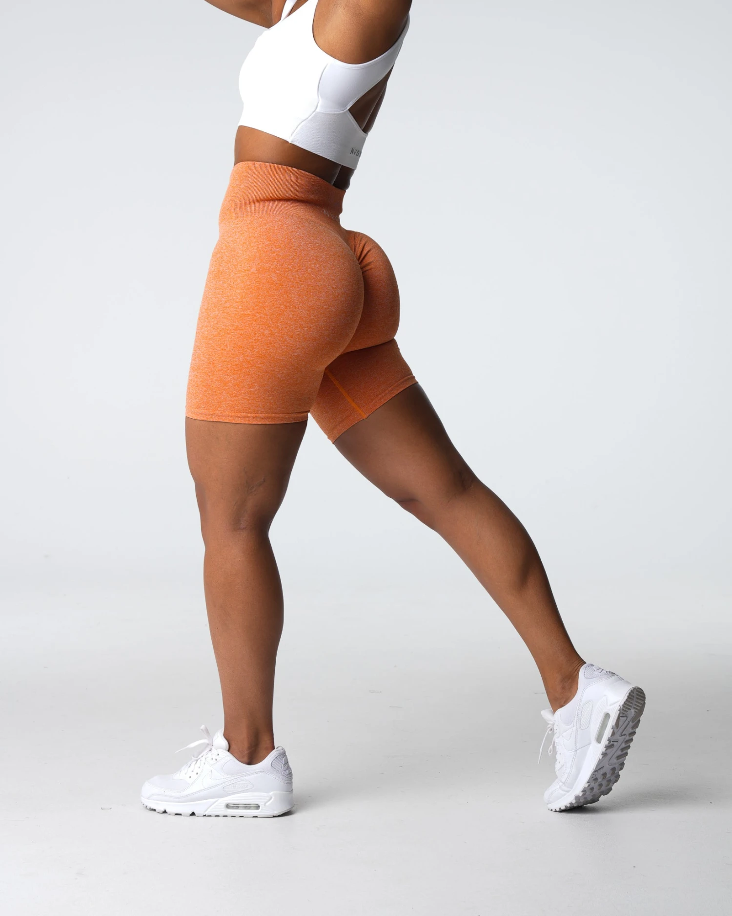 Burnt Orange Scrunch Seamless Shorts 3 Burnt Orange Scrunch Seamless Shorts