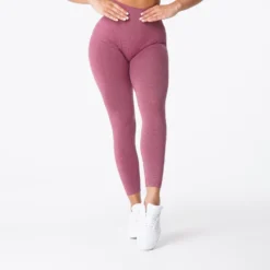Maroon Curve Seamless Leggings -NVGTN Store DSC03620