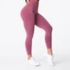 Maroon NV Seamless Leggings -NVGTN Store DSC03625