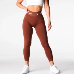 Chocolate Sport Seamless Leggings -NVGTN Store DSC03639