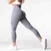 Grey Mid Rise Contour Seamless Leggings 1 Grey Mid Rise Contour Seamless Leggings -NVGTN Store DSC03666