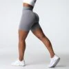 Grey Contour 2.0 Seamless Shorts -NVGTN Store DSC03747