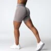Taupe Contour Seamless Shorts -NVGTN Store DSC03783