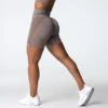 Taupe Contour 2.0 Seamless Shorts -NVGTN Store DSC03794