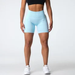 Pastel Blue Scrunch Seamless Shorts -NVGTN Store DSC03818