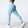 Pastel Blue Contour Seamless Leggings 2 Pastel Blue Contour Seamless Leggings -NVGTN Store DSC03848