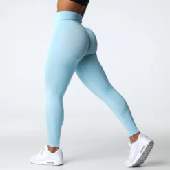 Pastel Blue Contour Seamless Leggings