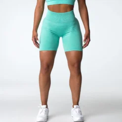 Mint Scrunch Seamless Shorts -NVGTN Store DSC03862