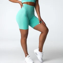 Mint Scrunch Seamless Shorts -NVGTN Store DSC03865