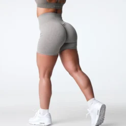 Taupe Scrunch Seamless Shorts