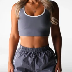 Grey Classic Stride Bra -NVGTN Store DSC04274