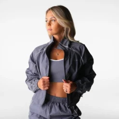 Grey Stride Windbreaker Jacket