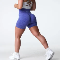 Electric Blue Scrunch Seamless Shorts