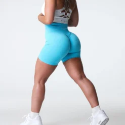Aqua Scrunch Seamless Shorts