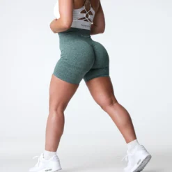 Forest Green Scrunch Seamless Shorts