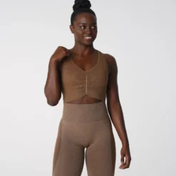 Mocha Cinched Seamless Bra