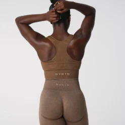 Mocha Cinched Seamless Bra -NVGTN Store DSC04320