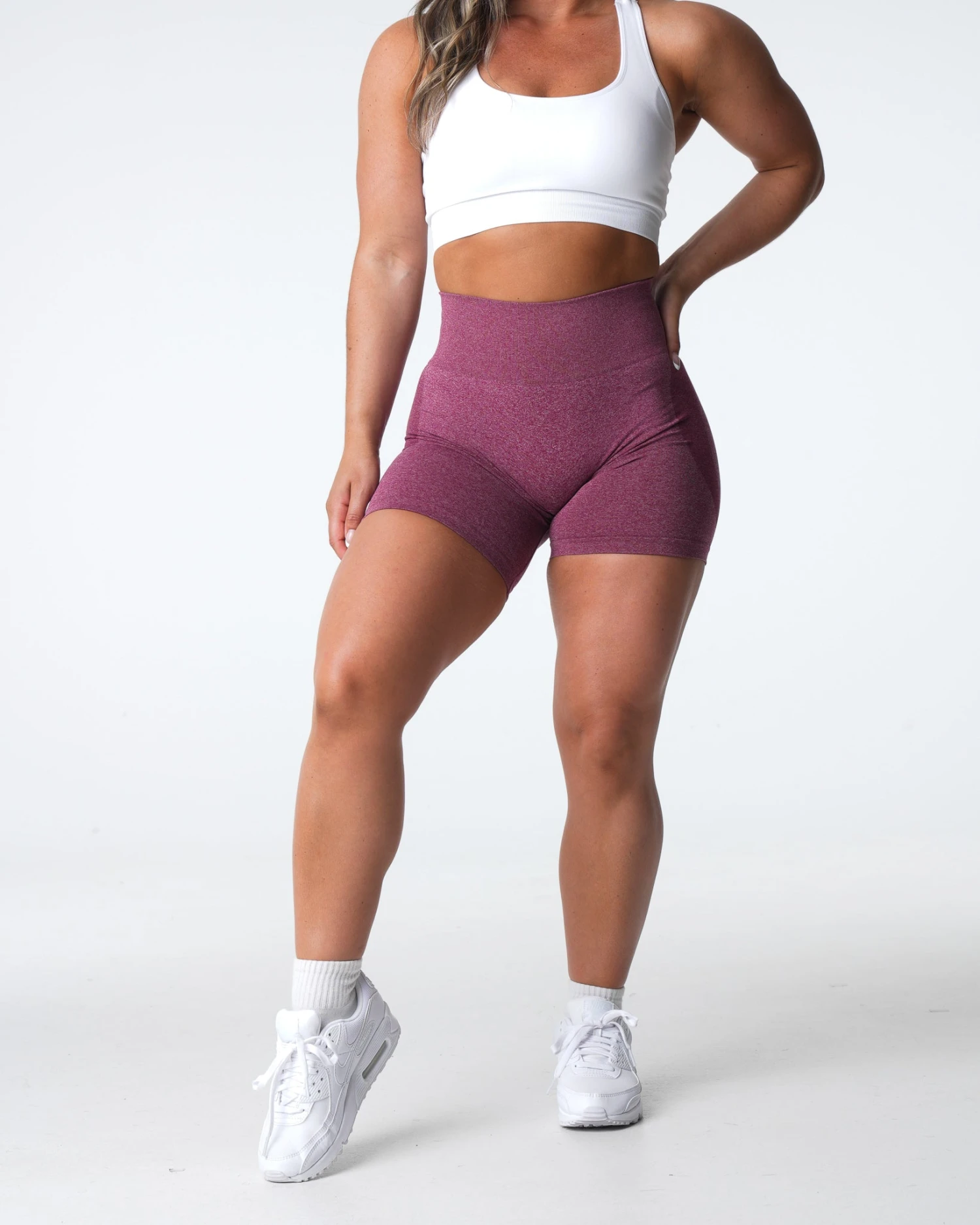 Maroon Contour Seamless Shorts 5 Maroon Contour Seamless Shorts - Image 3