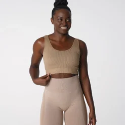 Beige Desire Ribbed Seamless Bra 8 Beige Desire Ribbed Seamless Bra -NVGTN Store DSC04327