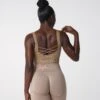 Beige Desire Ribbed Seamless Bra
